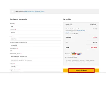 Realizar Pedido