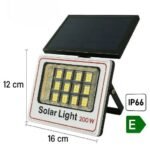 Foco Solar LED 200W con Panel Solar y Batería – Iluminación Autónoma para Exteriores