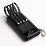 Power Bank Solar 10000mAh con Pantalla y Cables