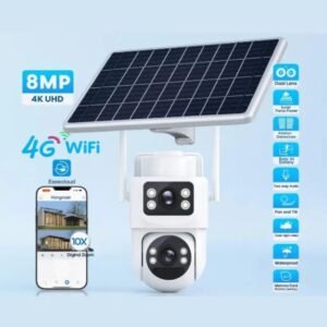 Cámara IP Solar 4G 8MP 4K Doble Lente | Exterior PTZ Yoosee