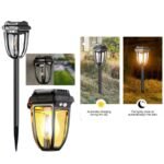 Lámpara Solar Estaca Jardín | Sensor y Luz Cálida LED
